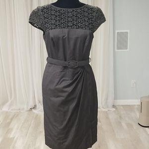Grey belted dress